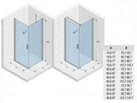 Душовий куточок Riho Novik Z201 100x90 см хром/прозоре скло GZ5100090