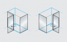 Душові двері Kolpa San Andromeda D 120-UNI SBR 120х200 см профіль срібло/прозоре скло Clean Coat 516540