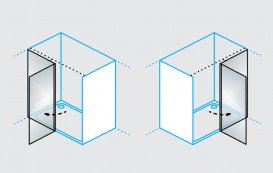 Душевые двери Kolpa San Andromeda N 140-UNI SBR 140х200 см профиль серебро/прозрачное стекло Clean Coat 516730