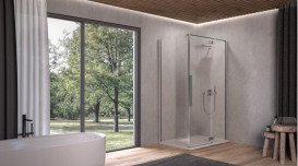 Душевые двери Kolpa San Polaris D 90-R SBR 90х200 см правая профиль серебро/прозрачное стекло Clean Coat 515440