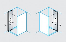 Душевые двери Kolpa San Polaris Fold N 80-L SBR 80х200 см левая профиль серебро/прозрачное стекло Clean Coat 516330