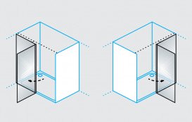 Душові двері Kolpa San Polaris N 90-R SBR 90х200 см права профіль срібло/прозоре скло Clean Coat 515880