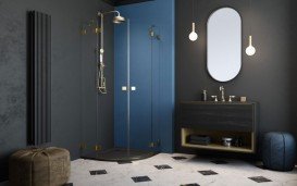 Душевые двери Radaway Essenza Pro Gold PDD 90 правосторонние золото/прозрачное стекло 10095090-09-01R