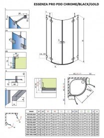 Душевые двери Radaway Essenza Pro PDD 80 правосторонние хром/прозрачное стекло 10095080-01-01R