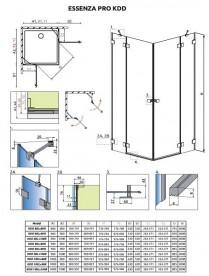 Душові двері Radaway Essenza Pro White KDD 80 правосторонні білий/прозоре скло 10096080-04-01R
