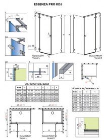 Душевые двери Radaway Essenza Pro White KDJ 80 правосторонние белый/прозрачное стекло 10097080-04-01R