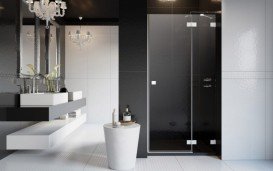 Душові двері Radaway Essenza Pro White DWJ 80 правосторонні білий/прозоре скло 10099080-04-01R