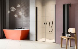 Душові двері Radaway Nes 8 Black DWD I 40 правосторонні чорний/прозоре скло 10077040-54-01R