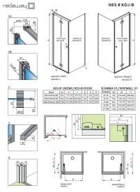 Душевые двери Radaway Nes 8 KDJ B 80 правосторонние хром/прозрачное стекло 10075080-01-01R