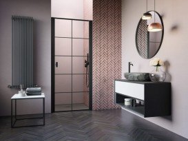 Душевые двери Radaway Nes Black DWJ I Factory 90 правосторонние черный/стекло Factory 10026090-54-55R