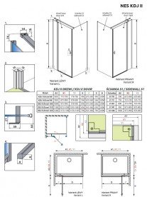 Душевые двери Radaway Nes Black KDJ II 80 правосторонние черный/прозрачное стекло 10032080-54-01R