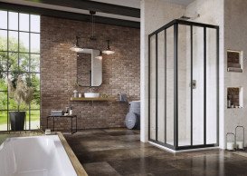 Душові двері Ravak Supernova ASRV3 90х198 см профіль чорний/прозоре скло 15V703R2Z1