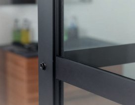 Душові двері Riho Grid GB101 90 см чорний/прозоре скло GB1090000