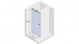 Душевые двери Riho Tione T101 80 см хром/прозрачное стекло GT80200