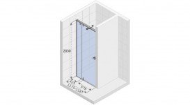 Душевые двери Riho Tione T104 120 см хром/прозрачное стекло GT07300