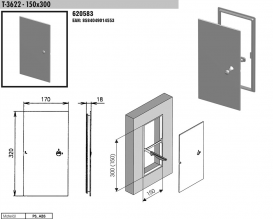 Двері для ванни Slovarm 15 x 30 см, біла Т-3622 620583