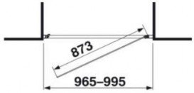 Двері душова Jika Cubito Pure 100х195 см профіль хром прозоре скло H2542430026681