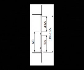 Двері душова Jika Cubito Pure 120х195 см профіль хром скло Arctic H2422440026661