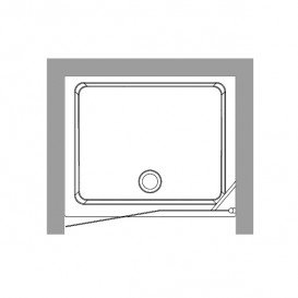 Двері душова левосторонняя Kerasan Retro SX профіль золото скло матове з декором 9140P1