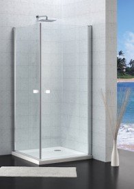 Дверь душевая одностворчатая Roca Capital 100х195 профиль алюминий хром прозрачное стекло AM4710012M