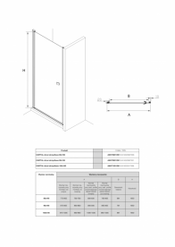 Дверь душевая одностворчатая Roca Capital 100х195 профиль алюминий хром прозрачное стекло AM4710012M