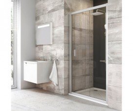 Дверь душевая прямоугольная Ravak Blix BLDP2-120 профиль сатин прозрачное стекло 0PVG0U00Z1