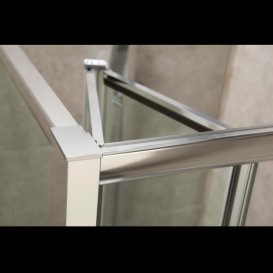 Дверь душевая складная Eger bifold 80х195 профиль алюминий хром прозрачное стекло 599-163-80(h)