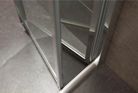 Дверь душевая складная Eger bifold 80х195 профиль алюминий хром прозрачное стекло 599-163-80(h)