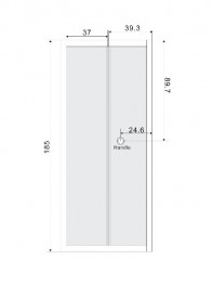 Дверь душевая складная Eger bifold 80х195 профиль алюминий хром прозрачное стекло 599-163-80(h)