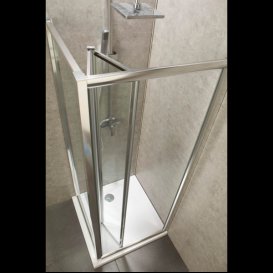 Дверь душевая складная Eger bifold 80х195 профиль алюминий хром прозрачное стекло 599-163-80(h)