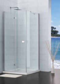 Дверь душевая универсальная Roca Capital 80х195 профиль алюминий хром прозрачное стекло AM4508012M