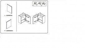 Дверца для тумбы под раковину Ravak Chrome SD 400 левая МДФ белый X000000540