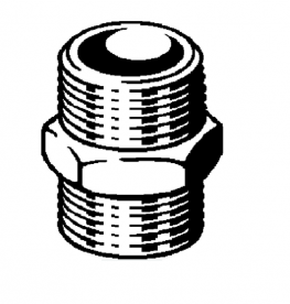 Двойной ниппель Viega 1522 R1 латунь 100681