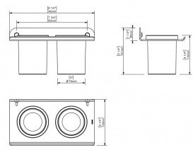 Тримач для двох склянок для зубних щіток Sonia Quick алюміній білий матовий 184941