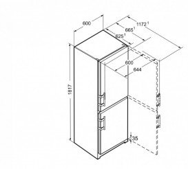 Двухкамерный холодильник Liebherr CNef 3515 Comfort NoFrost нержавеющая сталь с покрытием SmartSteel/сталь серебристый CNef 3515-20 001