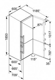 Двухкамерный холодильник Liebherr CNef 4335 Comfort NoFrost нержавеющая сталь с покрытием SmartSteel/сталь серебристый CNef 4335-21 001