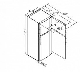 Двухкамерный холодильник Liebherr CTP 3016 Comfort сталь белый CTP 3016-23 001