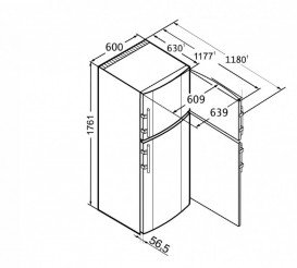 Двухкамерный холодильник Liebherr CTP 3316 Comfort сталь белый CTP 3316-23 001