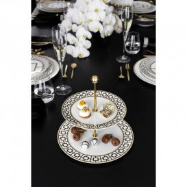 Двухуровневый поднос Villeroy & Boch MetroChic Gifts 27.5 см белый/золото/черный 10-4483-7880