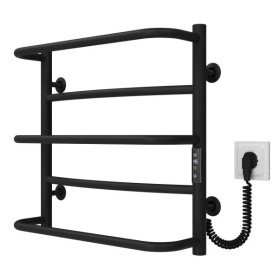 Електрична сушарка для рушників Deffi Аквамікс П5 400х500 праве підключення JD03 чорний C.AM.50.40.5.E.B.R.1