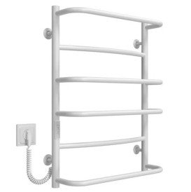 Електрична сушарка для рушників Deffi Аквамікс П6 500х700 ліве підключення WD03 білий C.AM.70.50.6.E.W.L.3