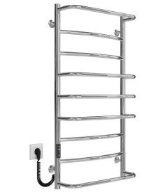 Електрична сушарка для рушників Deffi Аквамікс П9 500х1000 ліве підключення JD03 хром C.AM.100.50.9.E.C.L.1