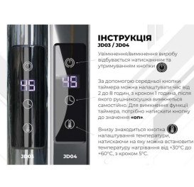 Электрический полотенцесушитель Deffi Аквамикс П13 500х1400 правое подключение JD03 черный C.AM.140.50.13.E.B.R.1