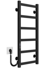 Электрический полотенцесушитель Deffi Avast П6 400х800 левое подключение JD04 черный B.AV.80.40.6.E.B.L.2