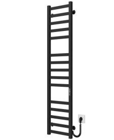 Электрический полотенцесушитель Deffi Avast П15 400х1400 правое подключение JD04 черный B.AV.140.40.15.E.B.R.2