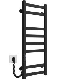 Электрический полотенцесушитель Deffi Avast П8 450х800 левое подключение JD04 черный B.AV.80.45.8.E.B.L.2
