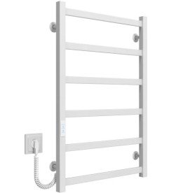 Электрический полотенцесушитель Deffi Avast П6 500х800 левое подключение WD04 белый B.AV.80.50.6.E.W.L.4