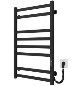 Электрический полотенцесушитель Deffi Avast П8 500х800 правое подключение JD04 черный B.AV.80.50.8.E.B.R.2