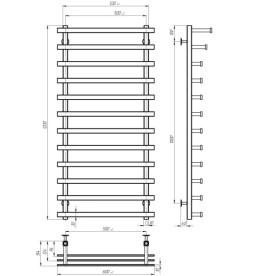 Электрический полотенцесушитель Deffi Breeze П12 500x1200 левое подключение JD04 черный A.BZ.120.50.12.E.B.L.2