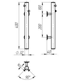 Электрический полотенцесушитель Deffi Chloe 30x400 нержавеющая сталь белый C.MK.40.30.E.W.1